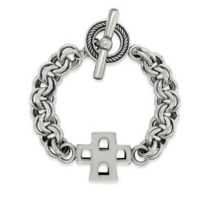 Saint Silver Cross Bracelet "EUC"